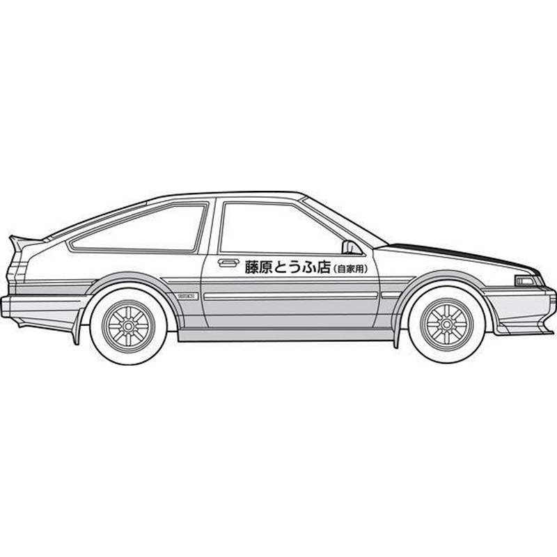 Fujimi Initial D Series 1/24 No.019 Trueno AE86 Carbon Bonnet Takumi Fujiwara Plastic Model