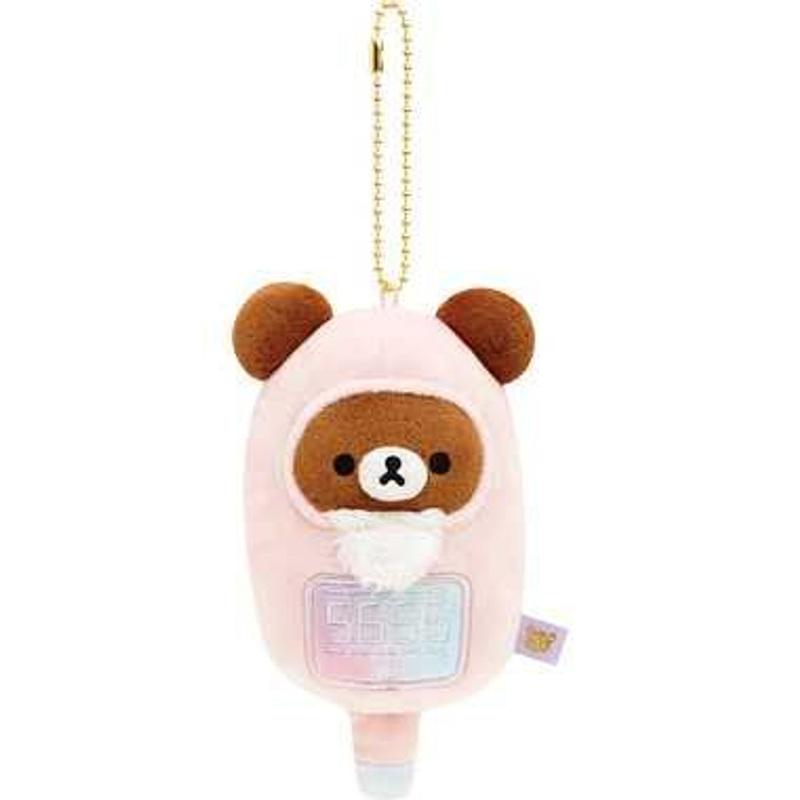 San-x Rilakkuma Keychain Plush – Chairoikoguma Thermometer (Rilakkuma Hospital)