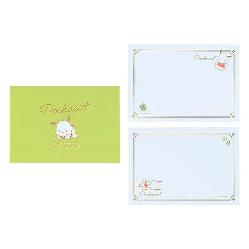 Sanrio Pochacco Message Mini Pad Set Of 10 Sheets (2 Designs With 5 Sheets Each) 442178