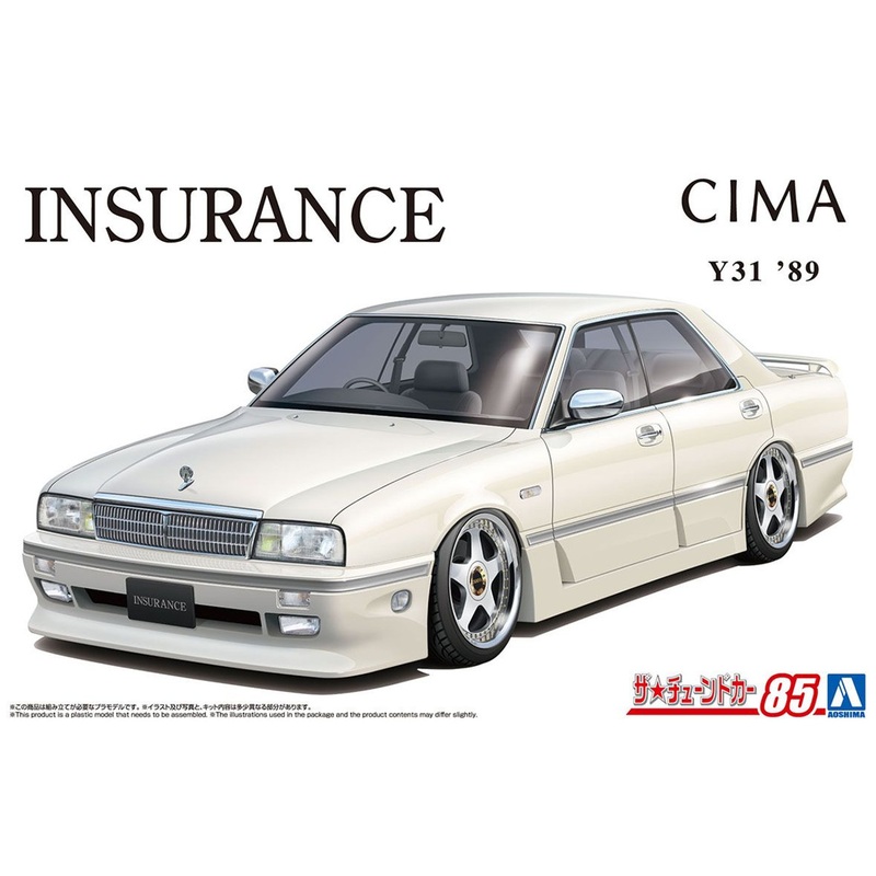Aoshima The Tuned Car No.85 1/24 Insurance Y31 Cima ’89 (Nissan) Plastic Model