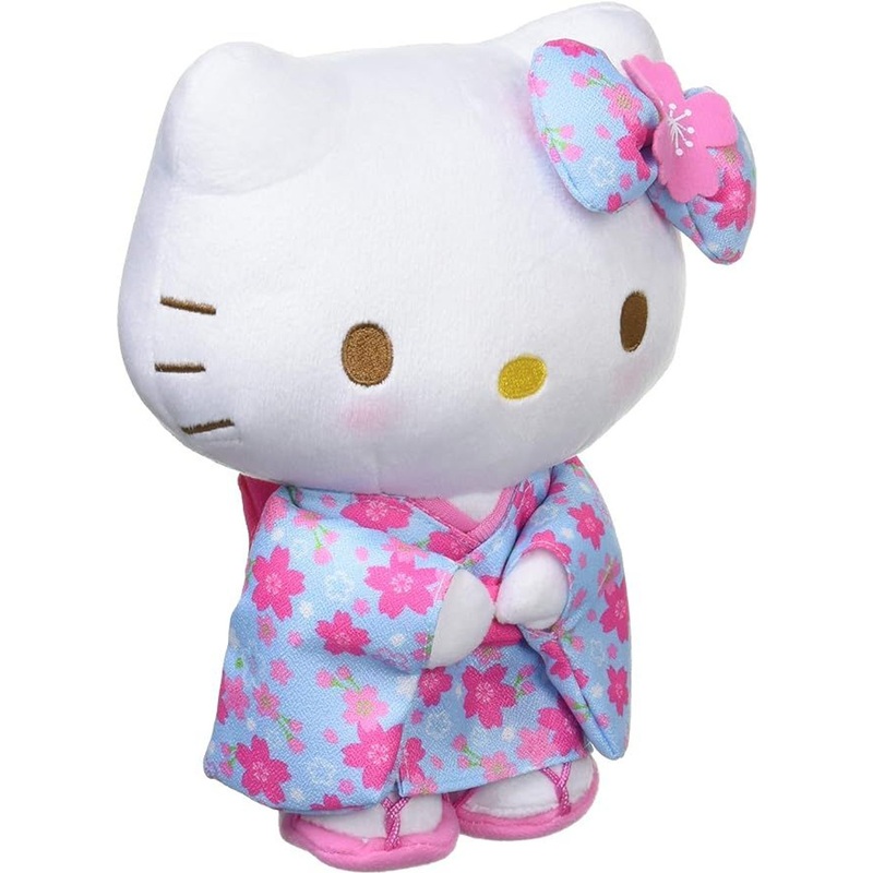 Nakajima Sanrio Plush Doll Hello Kitty – Sakura Kimono (Light Blue)