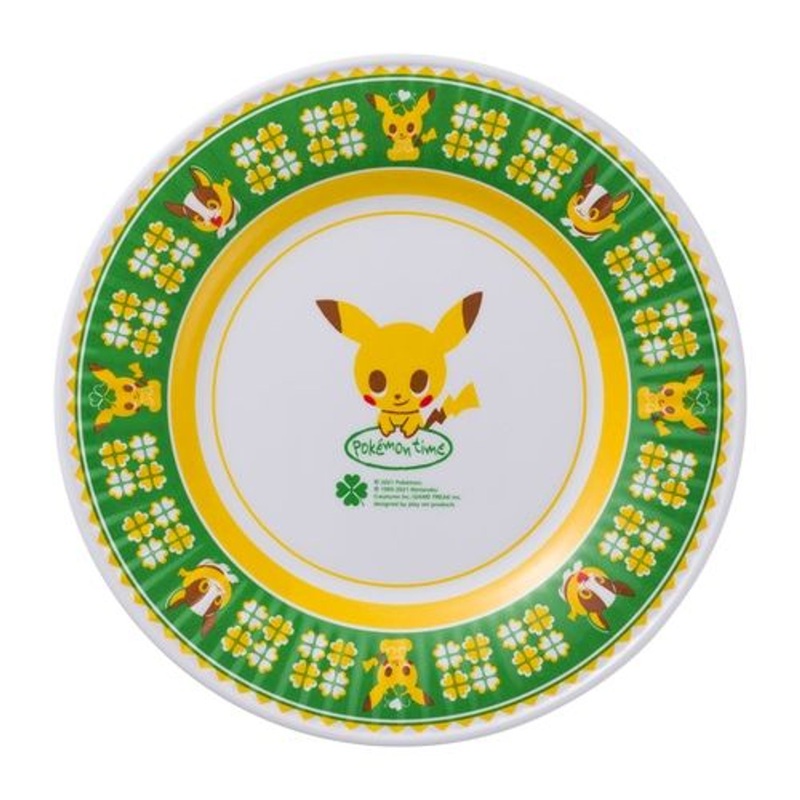 Pokemon Center Original Melamine Plate Pokemon Time Pikachu (Green)