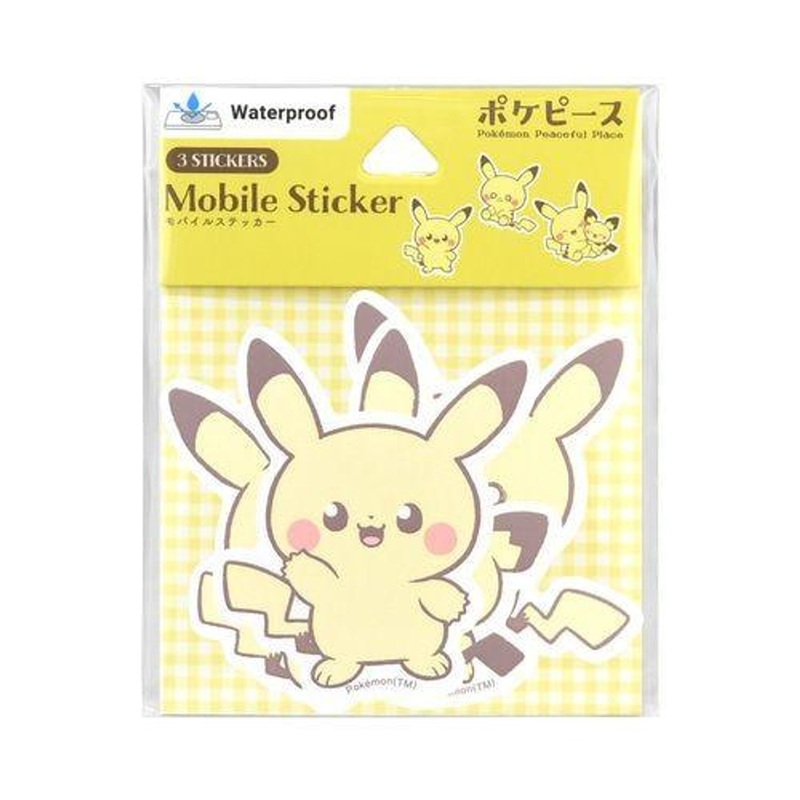 Pokemon Center Original PokePeace Mobile Sticker Pikachu