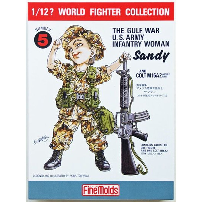 Fine Molds 1/12 Gulf War US Infantry Woman Soldier Sandy Plastic Model