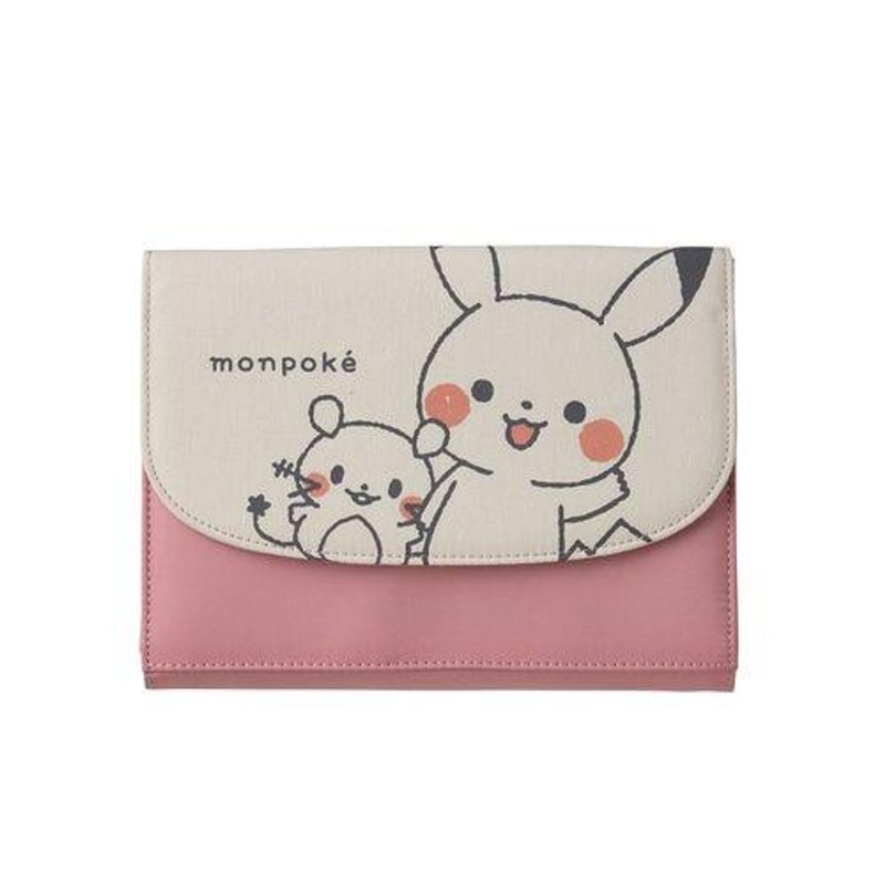 Pokemon Center Pokemon Jigglypuff Mother and Child Handbook Case Pink Pikachu Dedenne