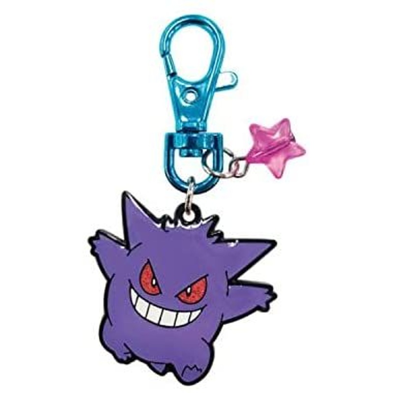 SK JAPAN Pokemon Glitter Metal Keychain Gengar