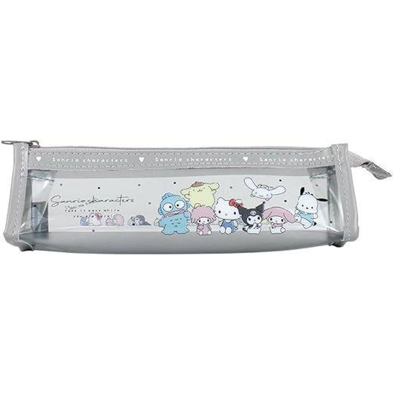 T’s Factory Sanrio Clear Pen Pouch Grey Grey (Logo Tape Series)
