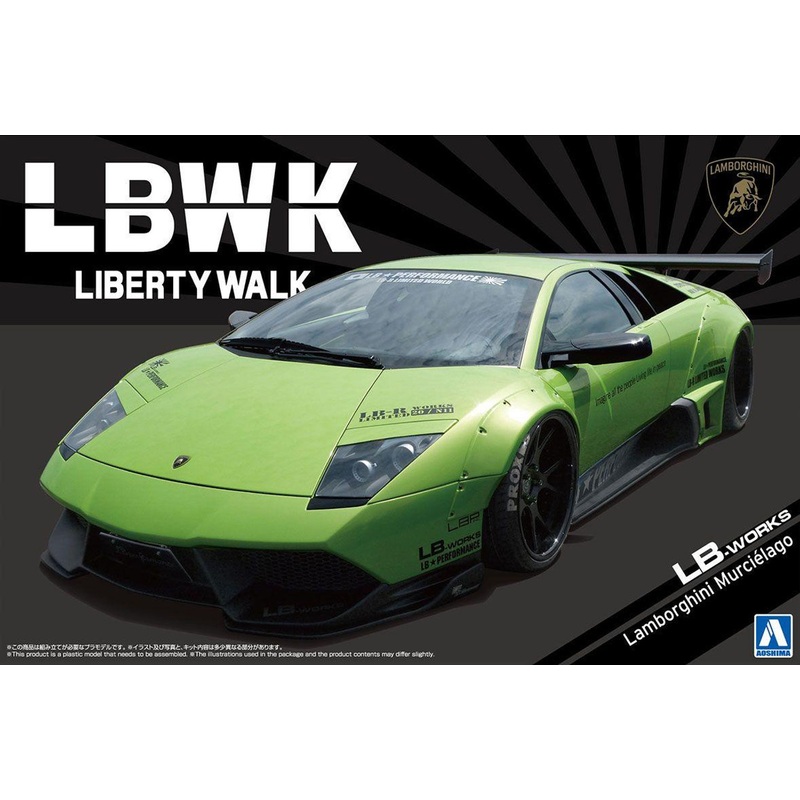 Aoshima Liberty Walk 1/24 No.20 Lamborghini Murcielago Ver.2 Plastic Model