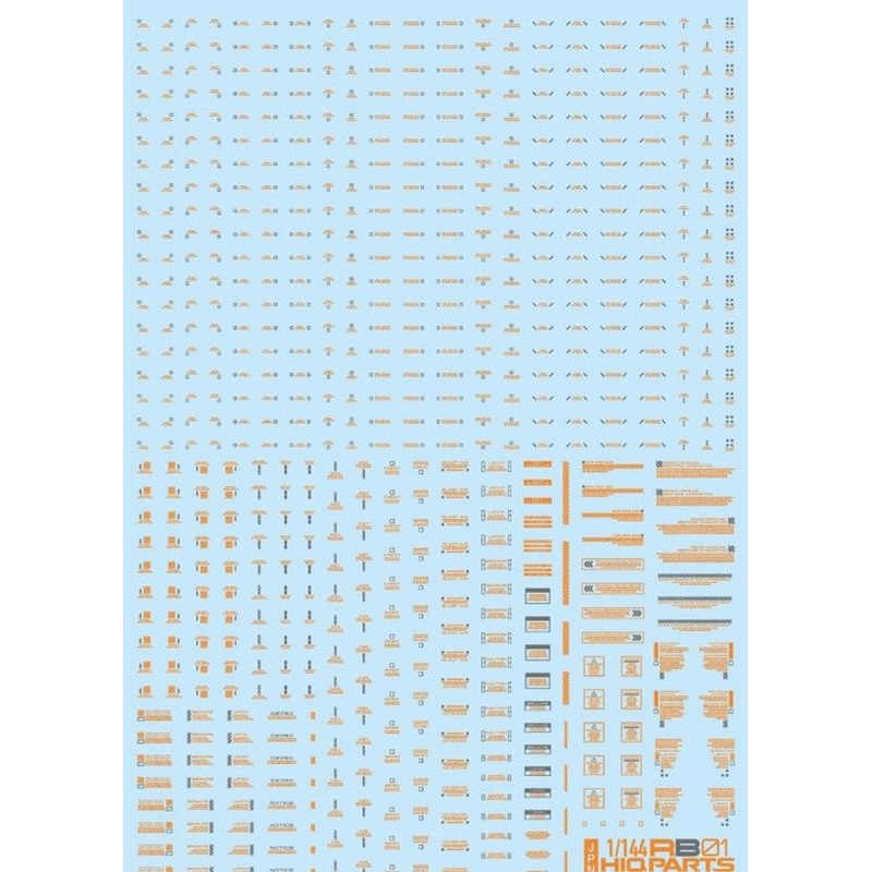 HiQparts 1/144 RB01 Caution Mark Decal Orange x Gray