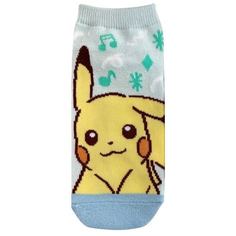 Pokemon Center Original Short Socks Pikachu Music Pattern (23-25cm)
