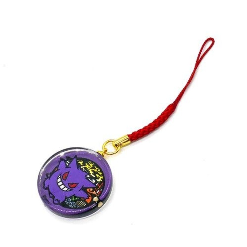 Pokemon Center Papercutting Series Glass Netsuke Strap Gengar