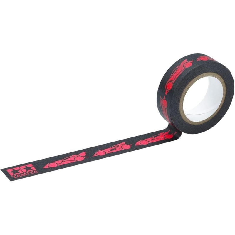 Tamiya 95667 Mini 4WD Fully Cowled 30th Anniv. Multipurpose Tape (15mm Width/Black & Pink)