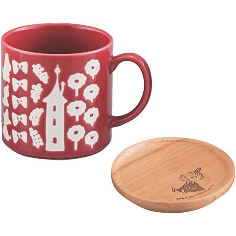 Yamaka Moomin Mug With Wooden Coaster (Little My)