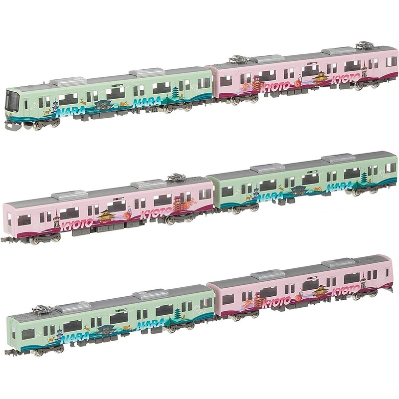 Greenmax 50620 Kintetsu Series 3220 (KYOTO-NARA Wrapping) 6 Cars Set II (N scale)