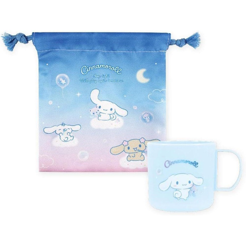 T’s Factory Sanrio Placop And Drawstring Bag Set Fluffy Oshare / Cinnamoroll