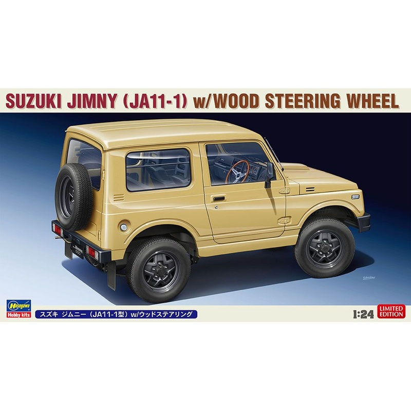 Hasegawa 1/24 Suzuki Jimny (JA11-1 type) w/Wood steering Plastic Model