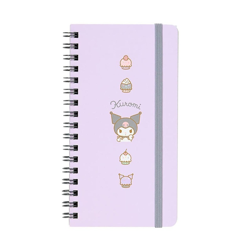 Sanrio Kuromi Slim Ring Notebook with Elastic Band 430897