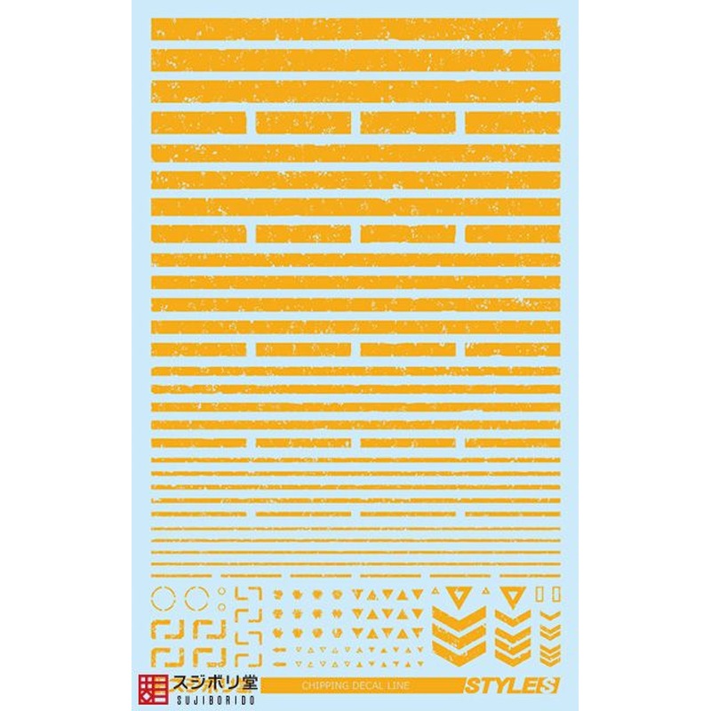 Sujiborido Chipping Decal Line Orange Yellow ST01-LIN-OR