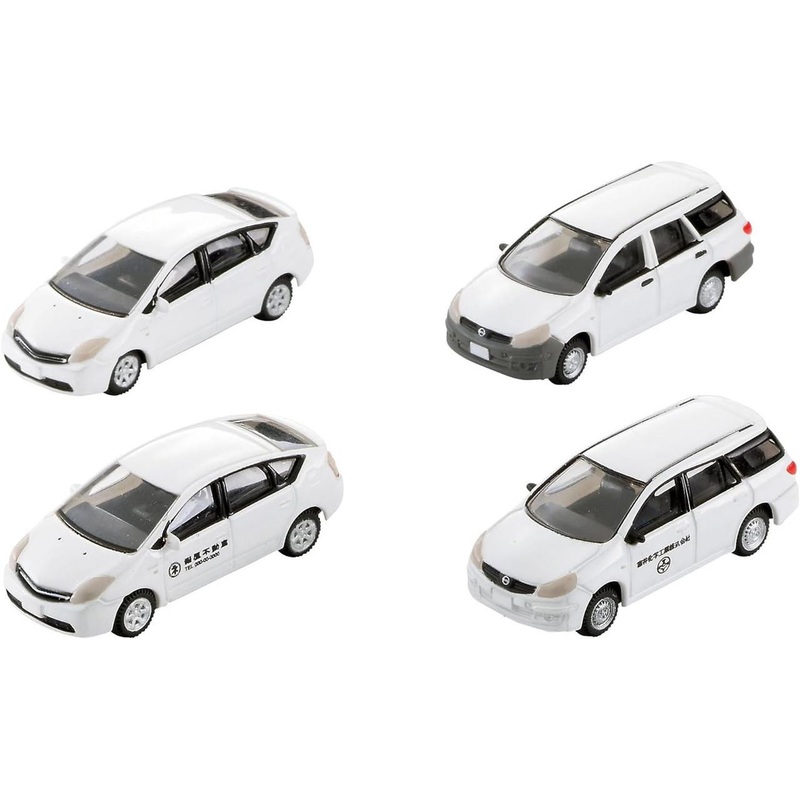 Tomytec The Car Collection Basic Set Select Business Car White (4 Cars) (N scale)