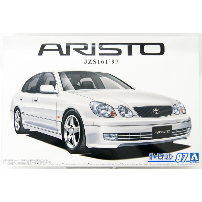 Aoshima The Model Car 1/24 Toyota JZS161 Aristo V300 Vertex Ed. ’97 Plastic Model