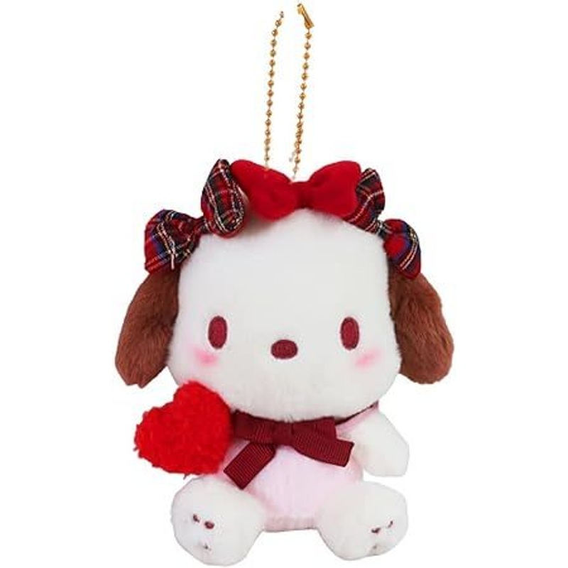 Nakajima Sanrio Mascot Holder Pochacco (Ribbon Love)