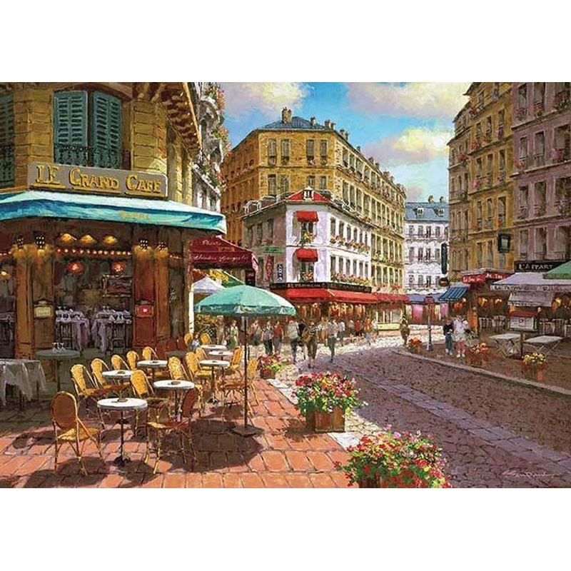 Appleone 500-317 Jigsaw Puzzle Rue de la Cafe in Paris (500 Pieces)