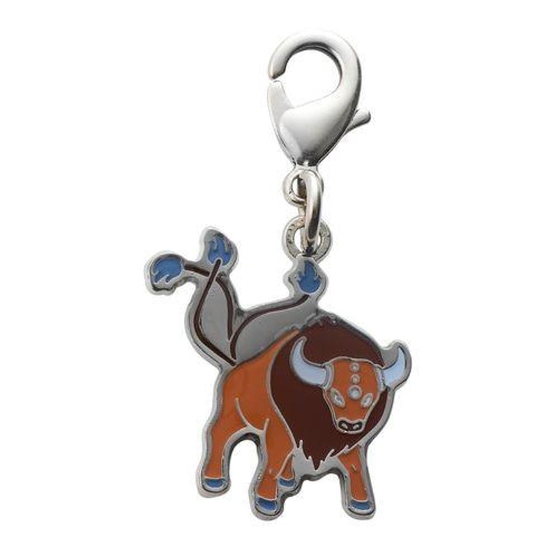Pokemon Center Original National Pokedex Metal Charm 128 (Tauros)
