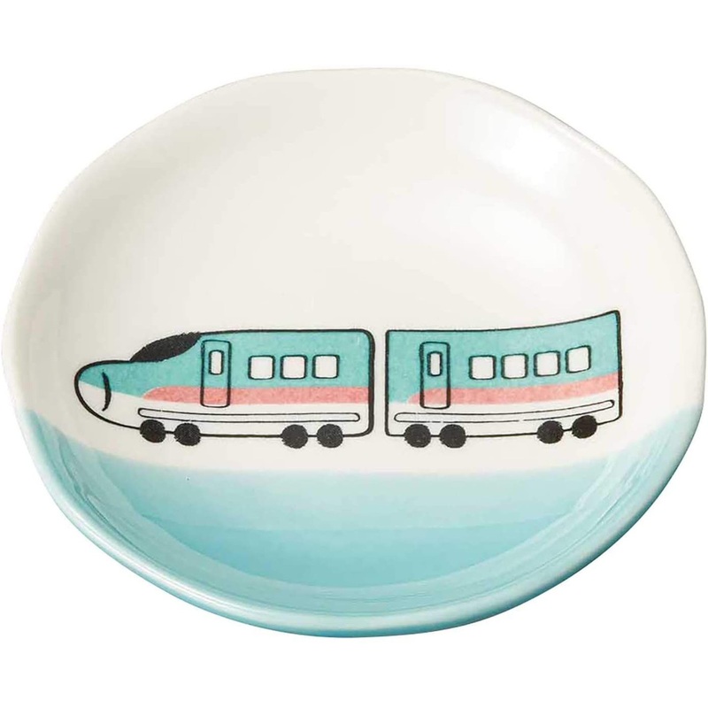 Banko Ware (Banko-yaki) Plate S (Approx. 9cm) Bullet Train Emerald