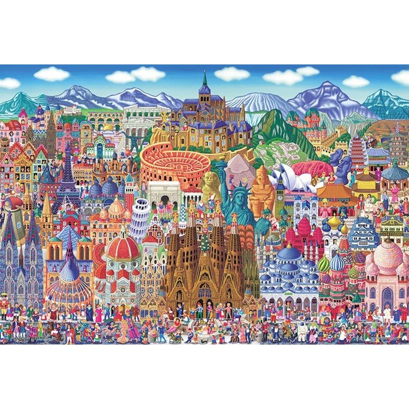 Beverly M81-631 Jigsaw Puzzle World Famous Sights Gathered Together (1000 S-Pieces)