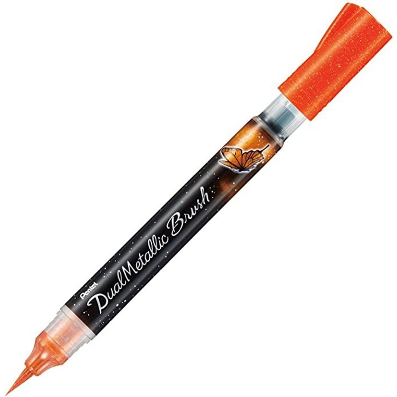 Pentel Dual Metallic Brush Orange