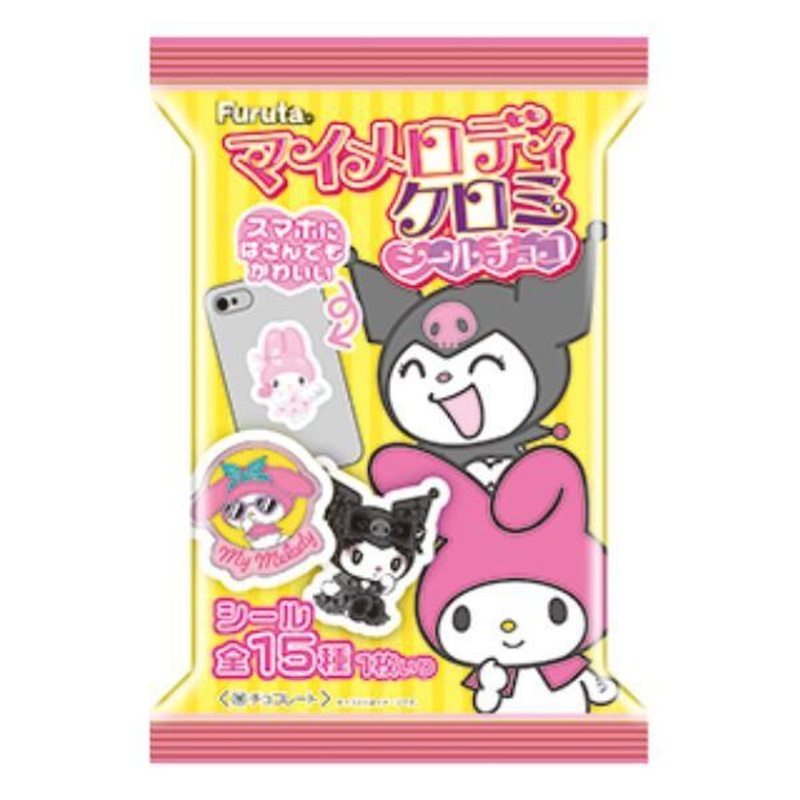 Furuta Sanrio My Melody and Kuromi Chocolate Snack with Sticker