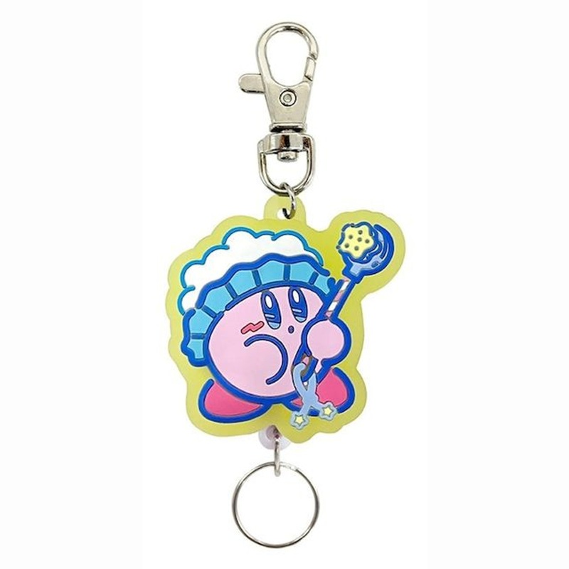 SK JAPAN Kirby Rubber Reel Keychain Sweet Dream Bubble Kirby