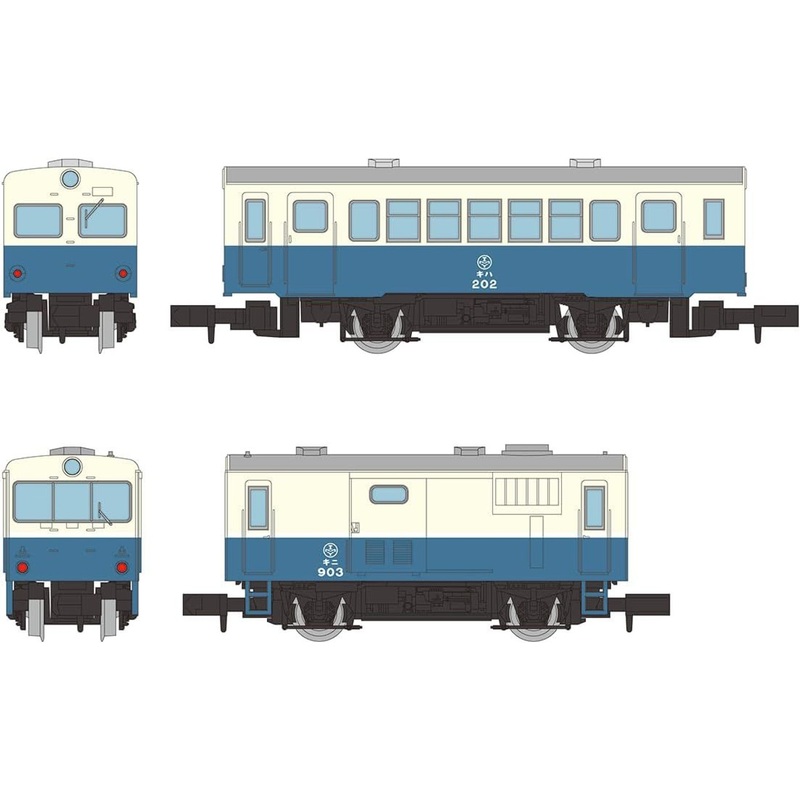 Tomytec Tomii Electric Railway Tao Line Diesel Car + Luggage Diesel Car (KIHA 202 + KINI 903/New Painting) 2 Cars Set (N scale)