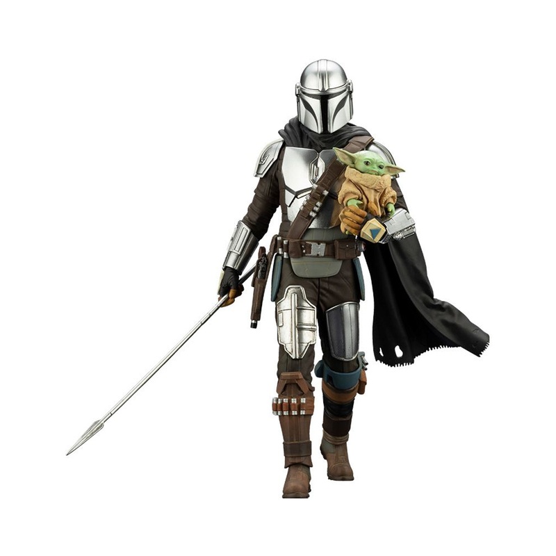 Kotobukiya ARTFX+ MANDALORIAN & GROGU with Beskar Staff 1/10 Figure (Star Wars: The Mandalorian)