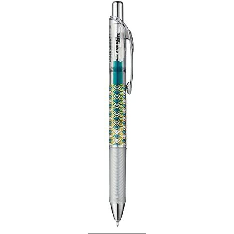 Pentel Energel Japan Series Seigaiha Ballpoint Pen 0.5mm (Turquoise Blue)