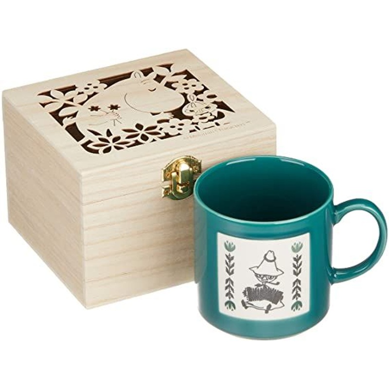 Yamaka Moomin Mug With Wooden Box (Snufkin Green)