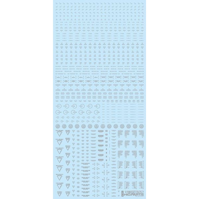 HiQparts 1/100 One Color Light Gray RB02 Caution Decal
