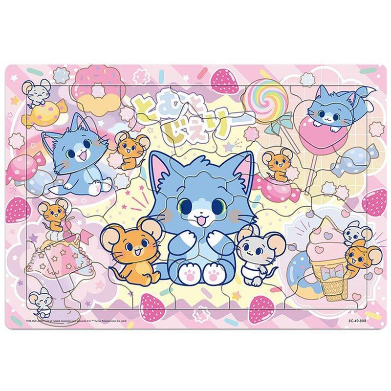 Jigsaw Puzzle Rainbow Candy Shop (Tom and Jerry Role Play) Board Puzzle (40 Pieces)