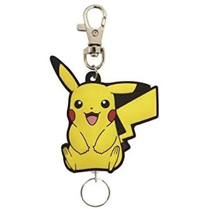 SK JAPAN Pokemon Rubber Reel Keychain Pikachu
