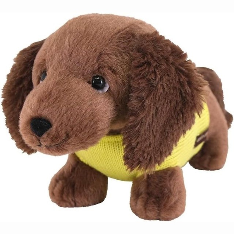 Sunlemon Plush Doll amico cane – Miniature Dachshund Brown (M)