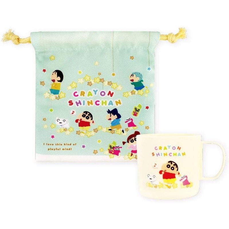 T’s Factory Shinchan Plastic Cup And Drawstring Bag Set Chocobi Road