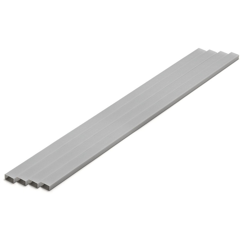 Wave Pla=Materials [Gray] Rectangular Pipe 5 x 10 mm 4pcs