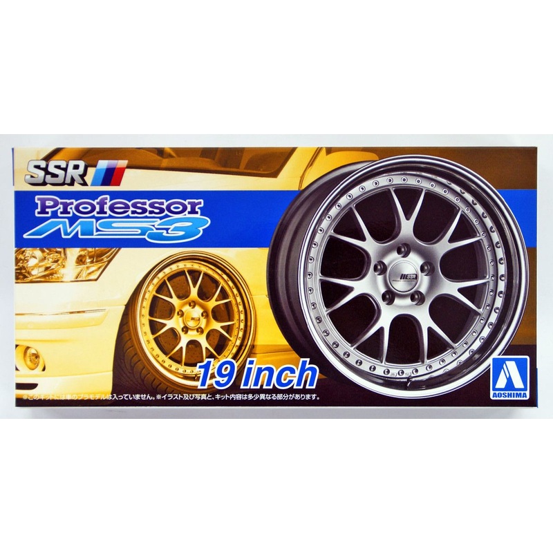 Aoshima Tuned Parts 1/24 SSR Professor MS3 19inch Tire & Wheel Set