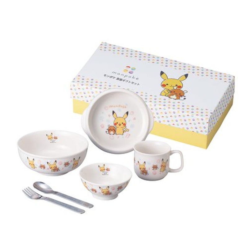 Pokemon Center Monpoke Tableware Gift Set Pikachu & Dedenne
