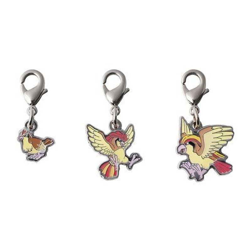 Pokemon Center Original National Pokedex Metal Charm 016- 017- 018