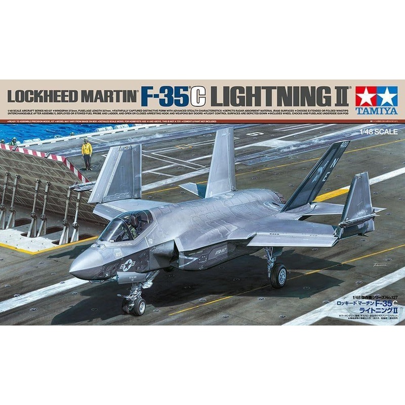 Tamiya 61127 1/48 Lockheed Martin F-35C Lightning II Plastic Model