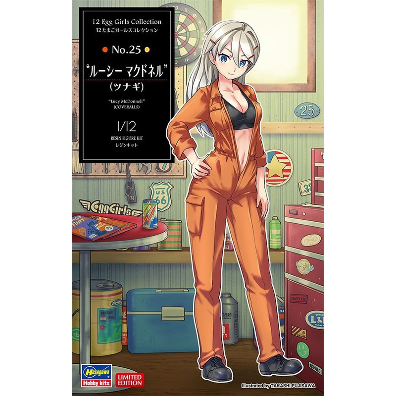 Hasegawa 1/12 Egg Girls Collection No.25 Lucy McDonnell (Jumpsuit) Resin Plastic Model