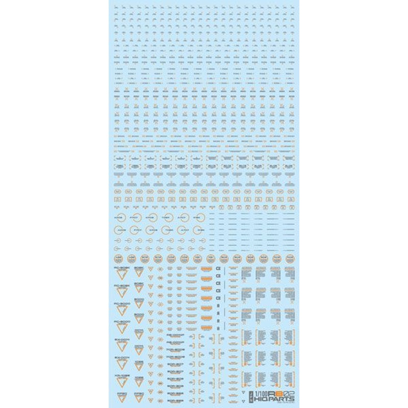 HiQparts 1/100 Gray & Orange RB02 Caution Decal