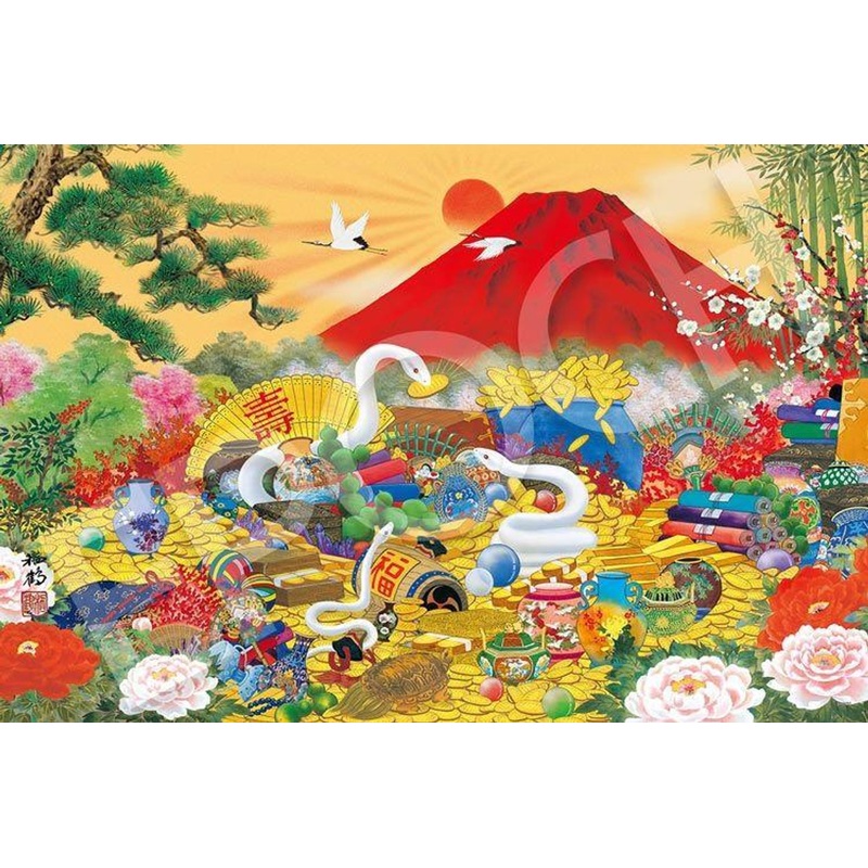 Jigsaw Puzzle Good Fortune and Prosperity White Snake (1500 Pieces)