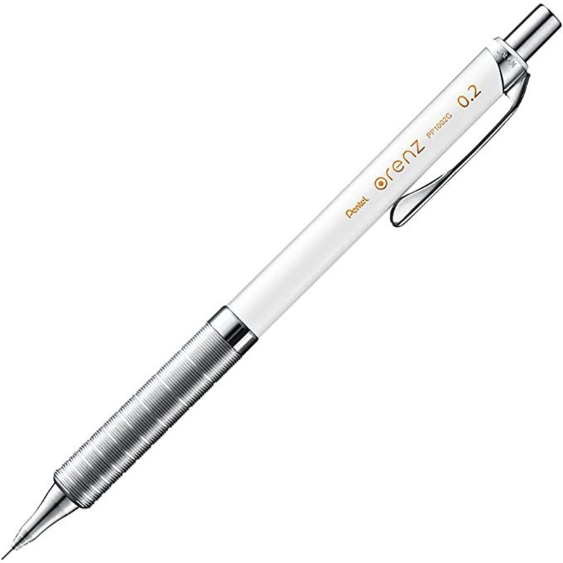 Pentel Orenz Metal Grip Mechanical Pencil 0.2mm (White)